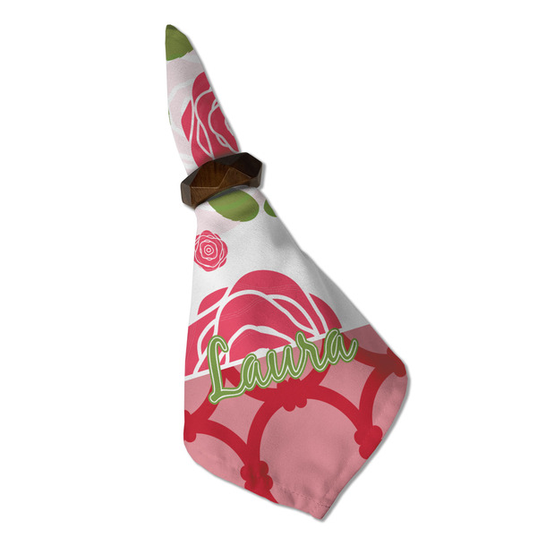 Roses Cloth Napkins - Personalized Dinner (Folded in Ring) (MAIN)