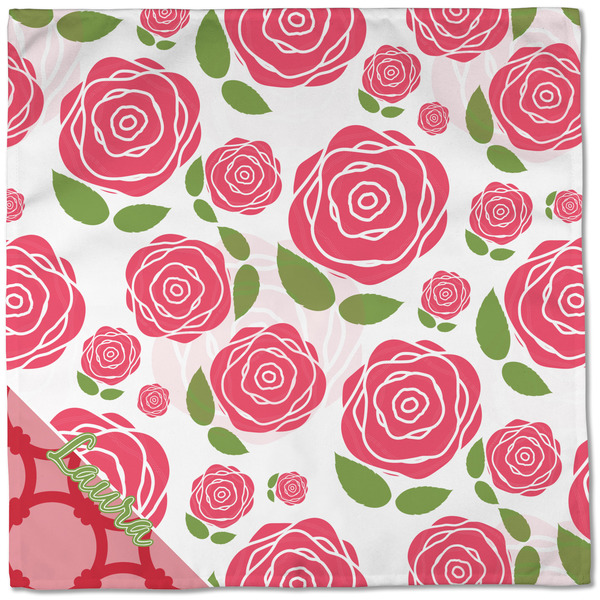 Roses Cloth Napkins - Personalized Dinner (Full Open)