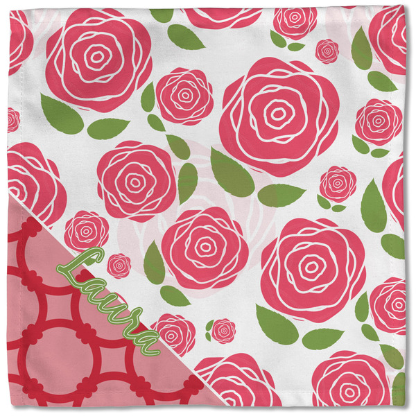 Roses Cloth Napkins - Personalized Lunch (Single Full Open)