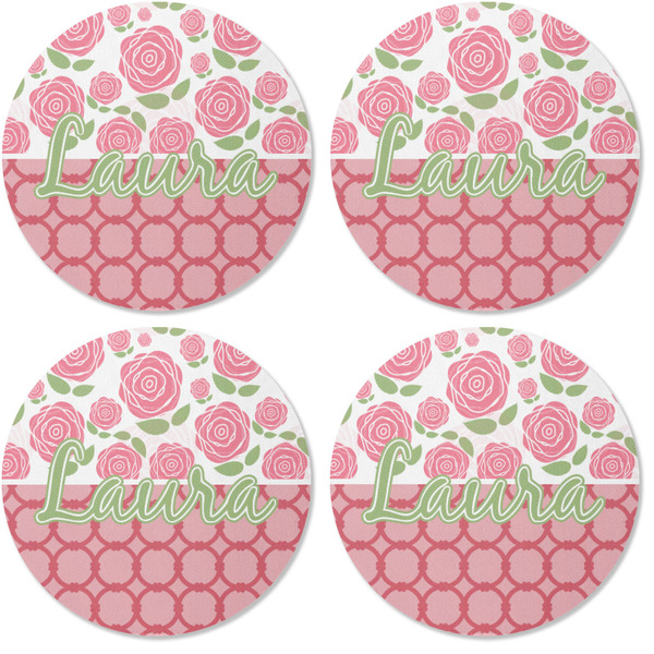 Roses Coaster Round Rubber Back - Apvl