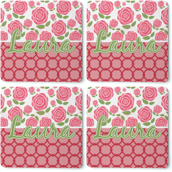 Roses Coaster Rubber Back - Apvl
