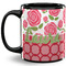 Roses Coffee Mug - 11 oz - Full- Black