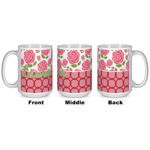 Roses Coffee Mug - 15 oz - White APPROVAL