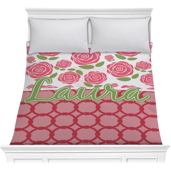 Custom Roses Comforter - Full / Queen (Personalized)