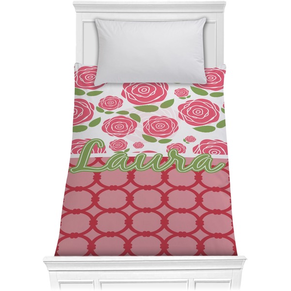 Custom Roses Comforter - Twin XL (Personalized)