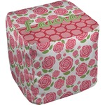 Roses Cube Pouf Ottoman - 18" (Personalized)