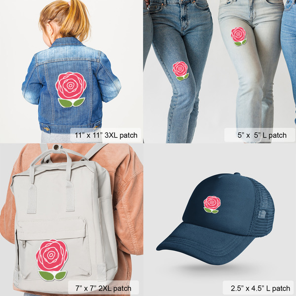 Roses Custom Shape Iron On Patches - LIFESTYLE