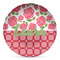 Roses Microwave Safe Plastic Plate - Composite Polymer (Personalized)