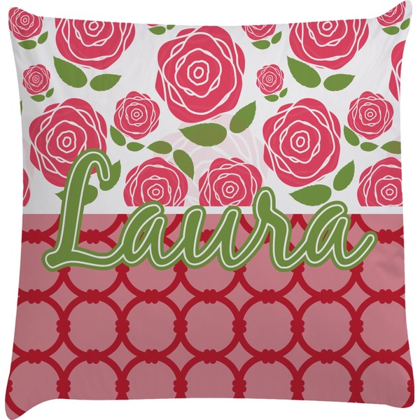 Custom Roses Decorative Pillow Case (Personalized)