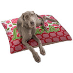 Roses Dog Bed - Large w/ Name or Text