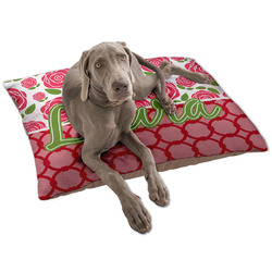 Roses Dog Bed - Large w/ Name or Text
