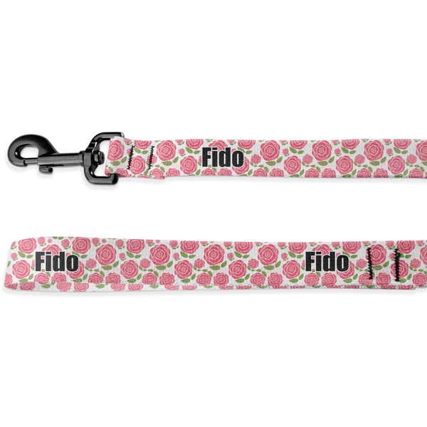 Custom Roses Deluxe Dog Leash - 4 ft (Personalized)