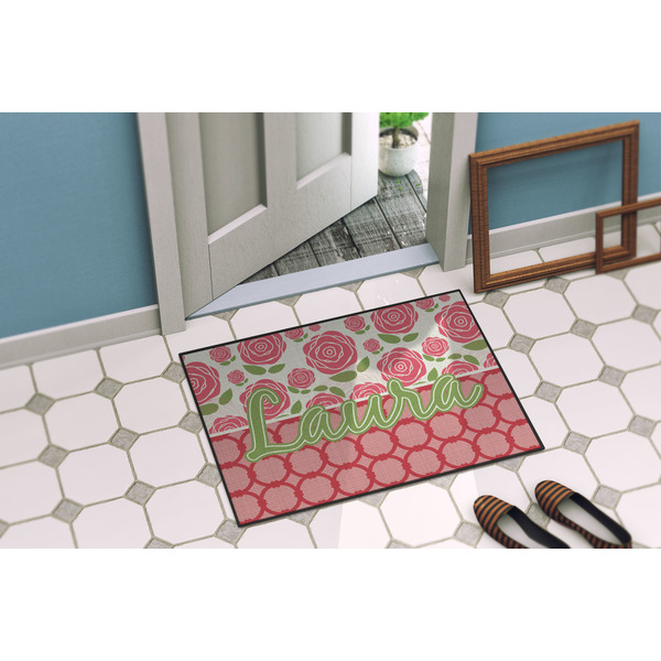 Roses Door Mat Lifestyle