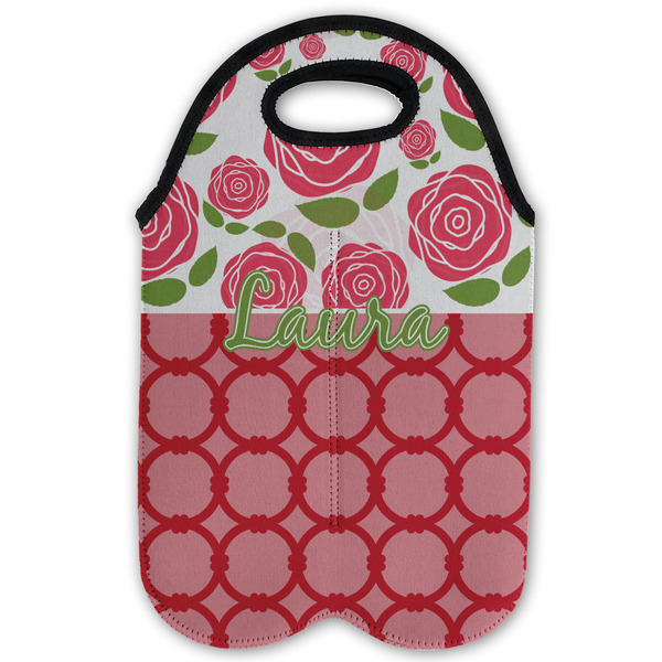Roses Double Wine Tote - Flat (new)