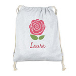 Roses Drawstring Backpack - Sweatshirt Fleece - Double Sided (Personalized)