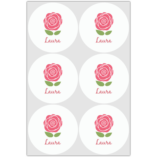 Roses Drink Topper - Large - Set of 6