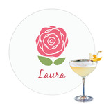Roses Printed Drink Topper - 3.25" (Personalized)