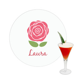 Roses Printed Drink Topper -  2.5" (Personalized)