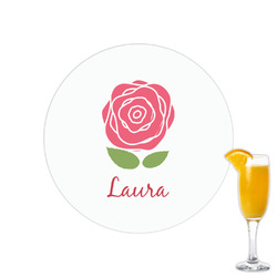 Roses Printed Drink Topper - 2.15" (Personalized)