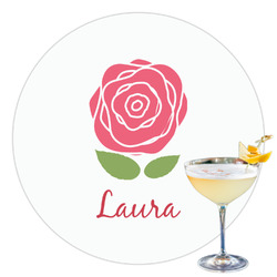 Roses Printed Drink Topper - 3.5" (Personalized)