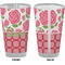 Roses Pint Glass - Full Color - Front & Back Views