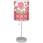 Roses 7" Drum Lamp with Shade Linen (Personalized)