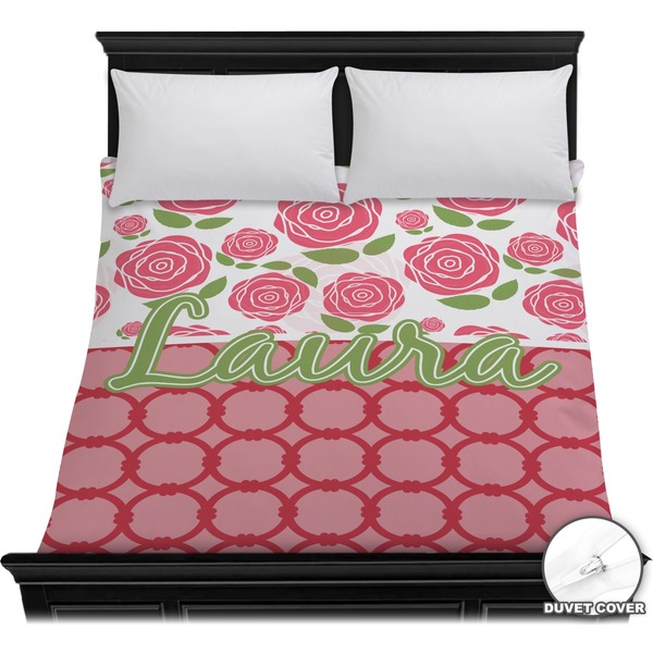 Custom Roses Duvet Cover - Full / Queen (Personalized)