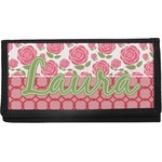 Roses Canvas Checkbook Cover (Personalized)
