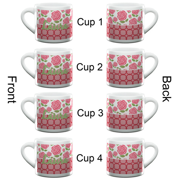 Roses Espresso Cup - 6oz (Double Shot Set of 4) APPROVAL