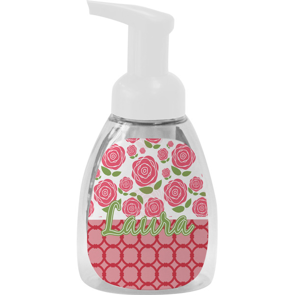 Custom Roses Foam Soap Bottle - White (Personalized)