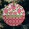 Roses Frosted Glass Ornament - Round (Lifestyle)