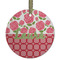 Roses Frosted Glass Ornament - Round