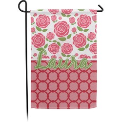 Roses Small Garden Flag - Double Sided w/ Name or Text