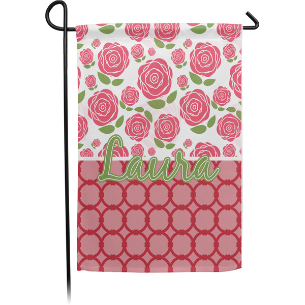 Custom Roses Small Garden Flag - Single Sided w/ Name or Text
