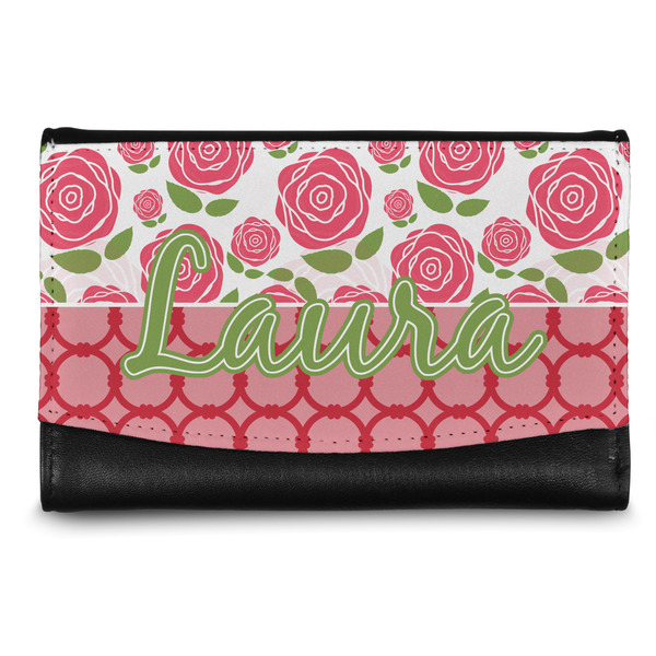Custom Roses Genuine Leather Women's Wallet - Small (Personalized)