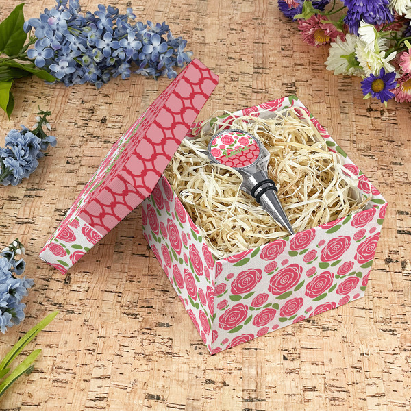 Roses Gift Boxes with Lid - Canvas Wrapped - Medium - In Context