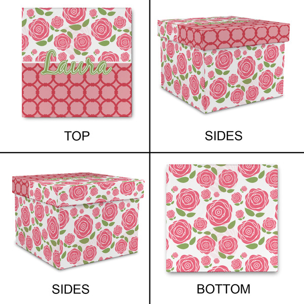 Roses Gift Boxes with Lid - Canvas Wrapped - Small - Approval