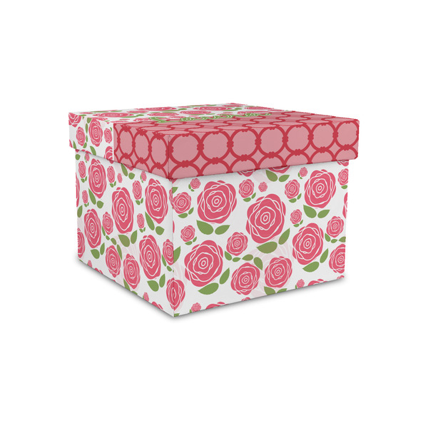 Custom Roses Gift Box with Lid - Canvas Wrapped - Small (Personalized)