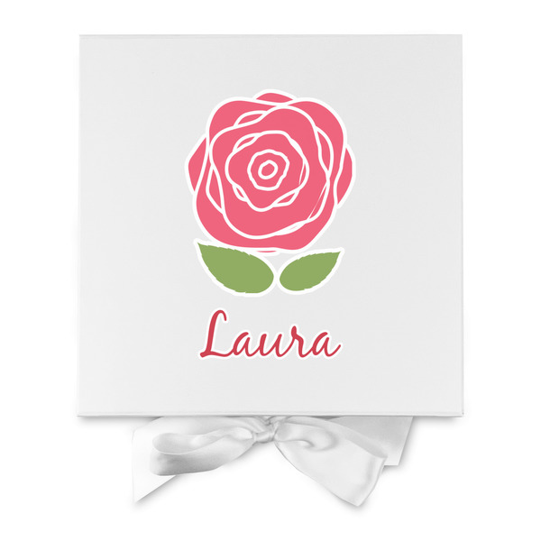 Roses Gift Boxes with Magnetic Lid - White - Approval