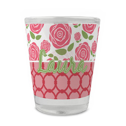 Roses Glass Shot Glass - 1.5 oz - Set of 4 (Personalized)