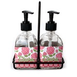 Roses Glass Soap & Lotion Bottle Set (Personalized)