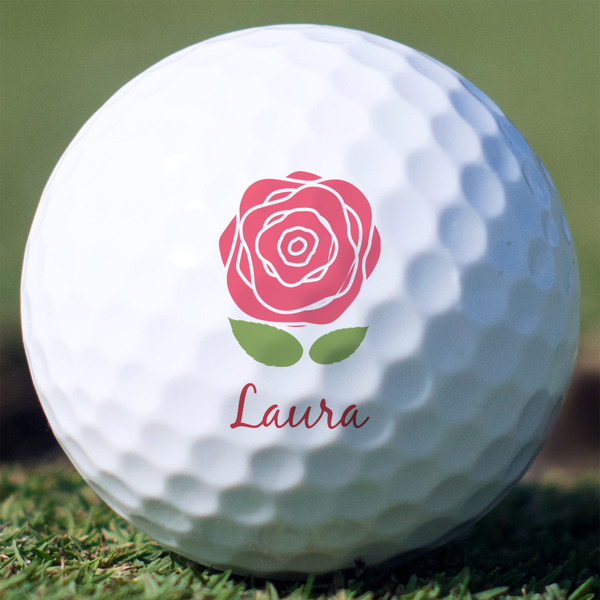 Custom Roses Golf Balls - Titleist Pro V1 - Set of 3 (Personalized)