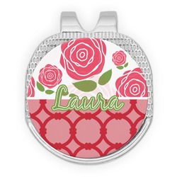 Roses Golf Ball Marker - Hat Clip - Silver