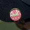 Roses Golf Ball Marker Hat Clip - Gold - On Hat