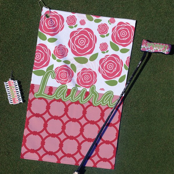 Custom Roses Golf Towel Gift Set (Personalized)