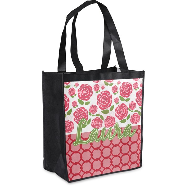 Custom Roses Grocery Bag (Personalized)