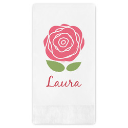 Roses Guest Napkins - Full Color - Embossed Edge (Personalized)