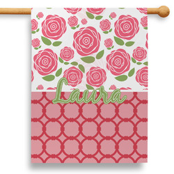 Roses 28" House Flag (Personalized)