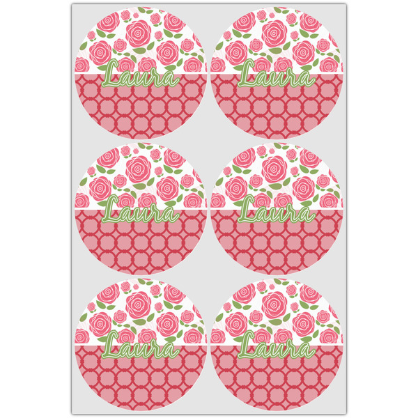 Roses Icing Circle - Large - Set of 6