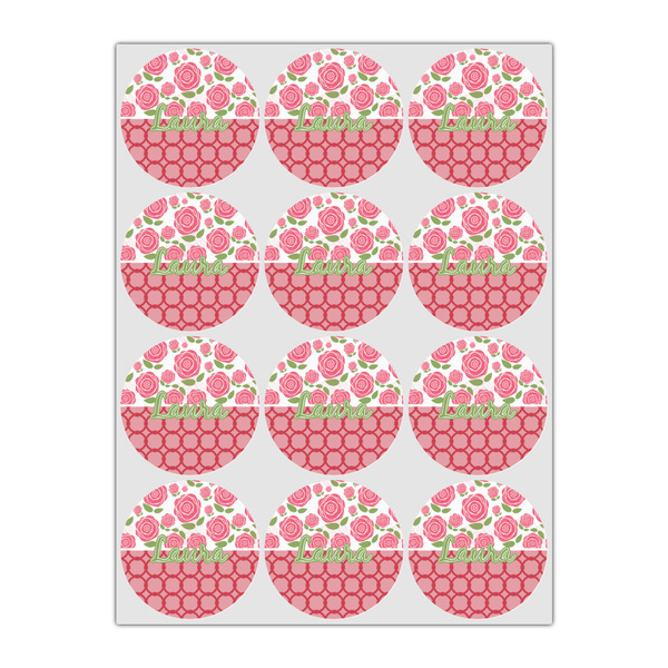 Roses Icing Circle - Small - Set of 12